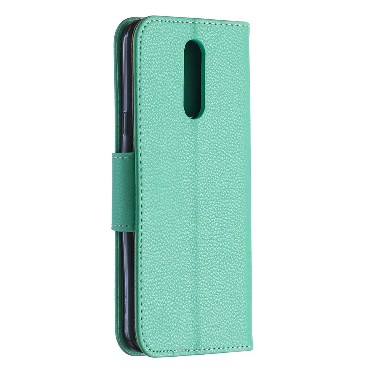 Litchi Texture PU Leather Phone Cover for LG K40 / K12 Plus - Green-3