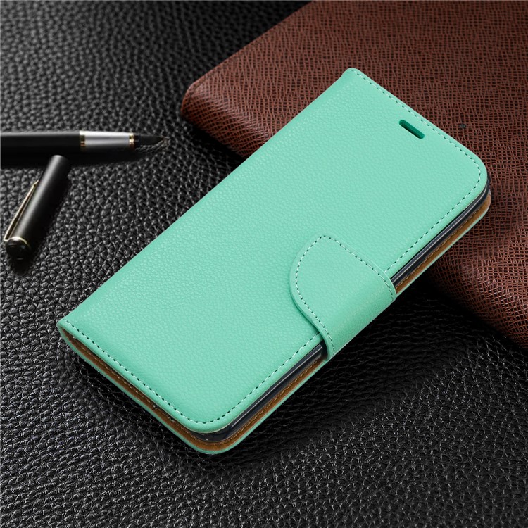 Litchi Texture PU Leather Phone Cover for LG K40 / K12 Plus - Green-7