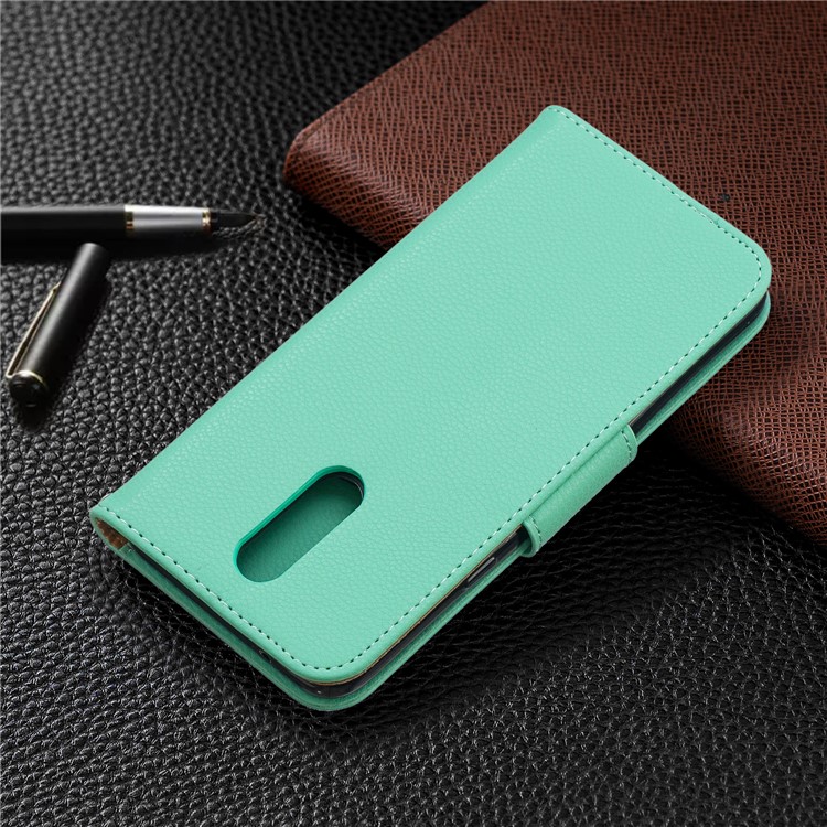 Litchi Texture PU Leather Phone Cover for LG K40 / K12 Plus - Green-8