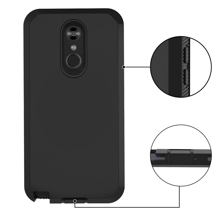 Shockproof Drop-proof Dust-proof PC + TPU Hybrid Case for iPhone XR 6.1 inch - All Black-4