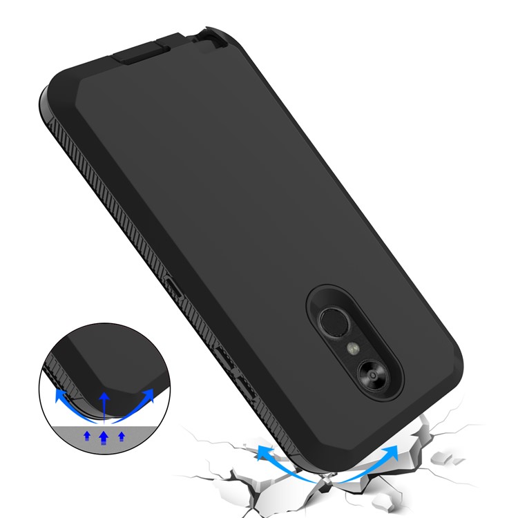 Shockproof Drop-proof Dust-proof PC + TPU Hybrid Case for iPhone XR 6.1 inch - All Black-5