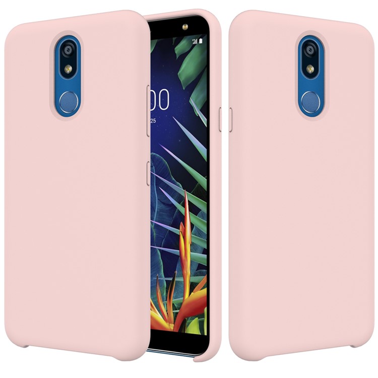 Liquid Silicone Phone Cover Shell Case for LG K40 / K12+ / K12 Plus - Pink-1