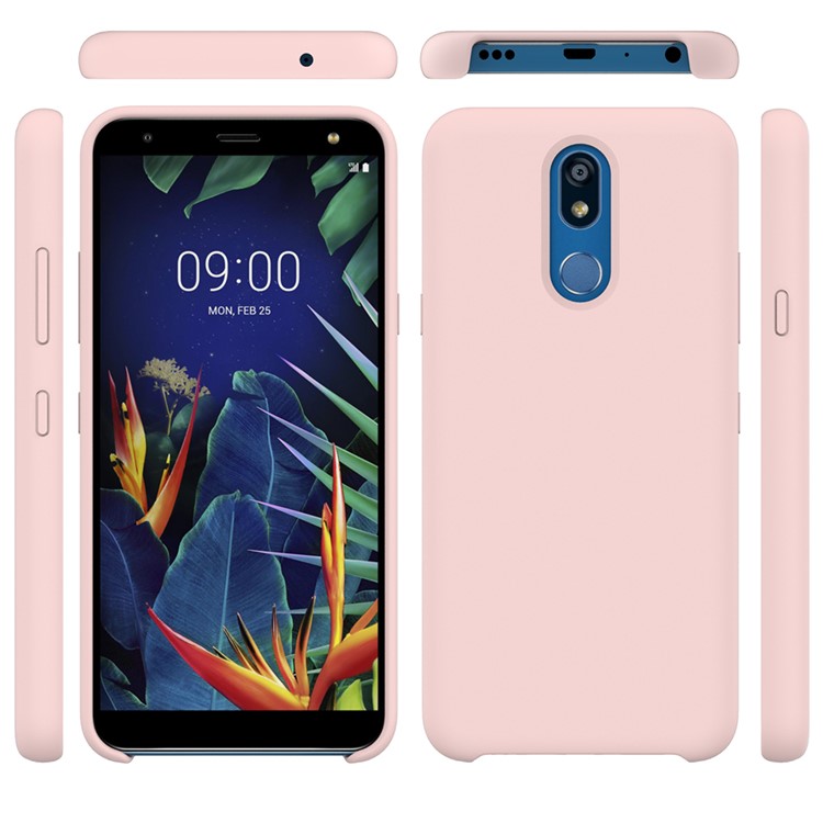 Liquid Silicone Phone Cover Shell Case for LG K40 / K12+ / K12 Plus - Pink-2
