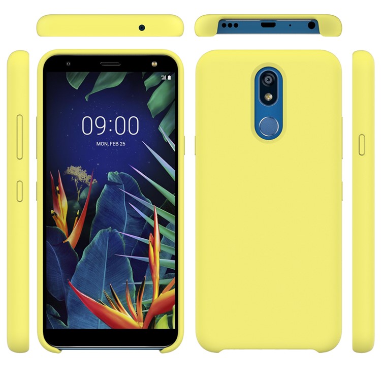 Liquid Silicone Phone Cover Shell Case for LG K40 / K12+ / K12 Plus - Yellow-2