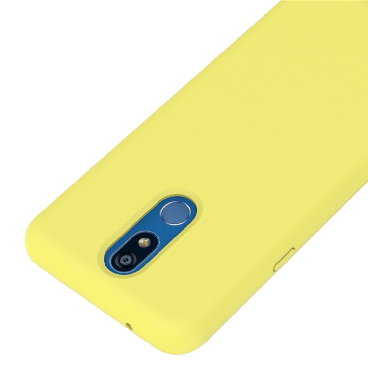 Liquid Silicone Phone Cover Shell Case for LG K40 / K12+ / K12 Plus - Yellow-3