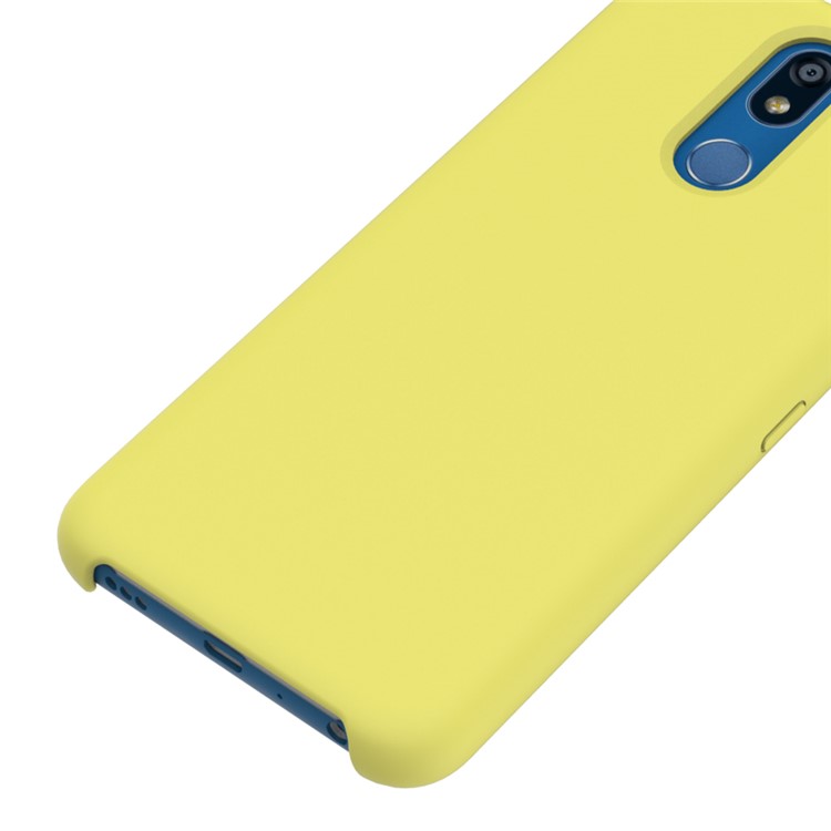 Liquid Silicone Phone Cover Shell Case for LG K40 / K12+ / K12 Plus - Yellow-4