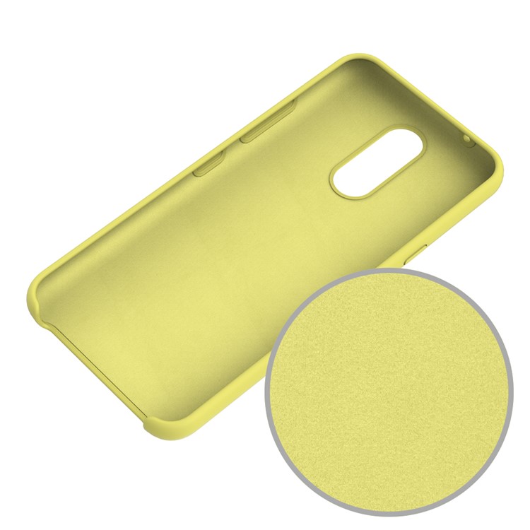 Liquid Silicone Phone Cover Shell Case for LG K40 / K12+ / K12 Plus - Yellow-5
