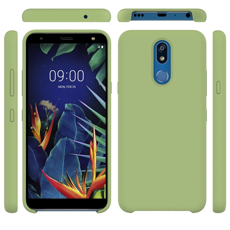 Liquid Silicone Phone Cover Shell Case for LG K40 / K12+ / K12 Plus - Green-2