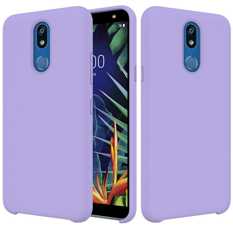 Liquid Silicone Phone Cover Shell Case for LG K40 / K12+ / K12 Plus - Purple-1