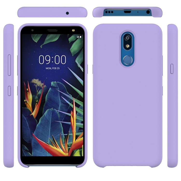 Liquid Silicone Phone Cover Shell Case for LG K40 / K12+ / K12 Plus - Purple-2