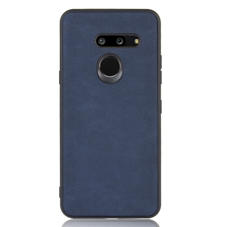 PU Leather Coated TPU Back Phone Shell for LG G8 ThinQ - Blue-2