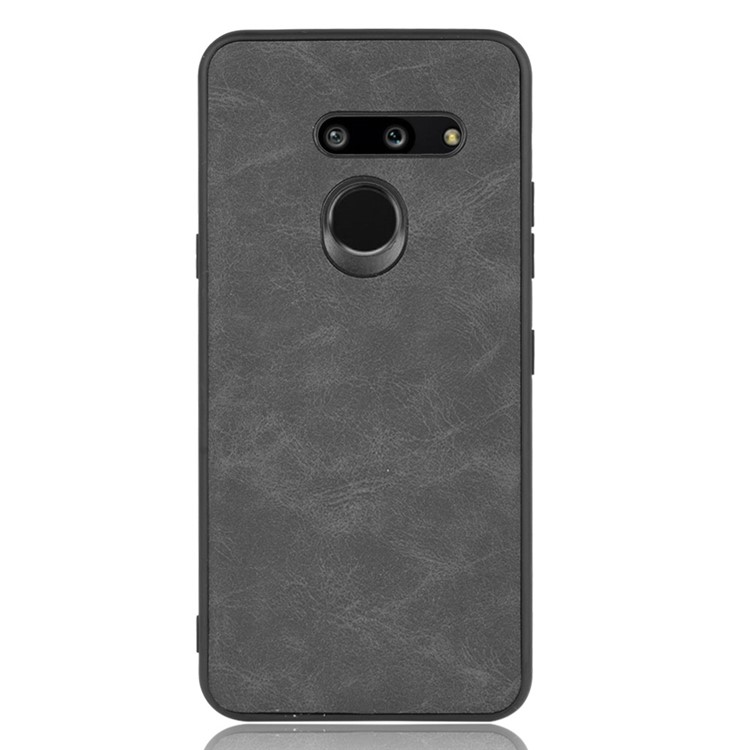 PU Leder Beschichtete TPU Handyhülle Für LG G8 Thinq - Schwarz-3