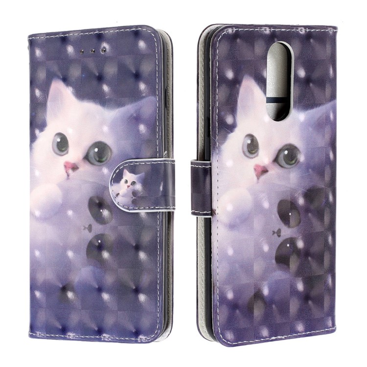 Pattern Printing Leather Wallet Stand Casing Covering for LG K40 / K12+ / K12 Plus - Cat-2