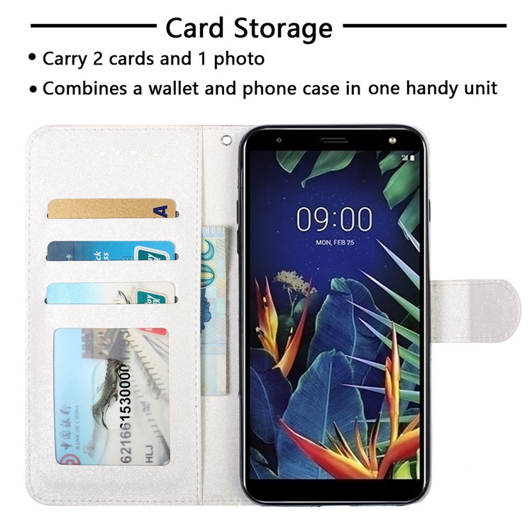 Pattern Printing Leather Wallet Stand Casing Covering for LG K40 / K12+ / K12 Plus - Elks-9