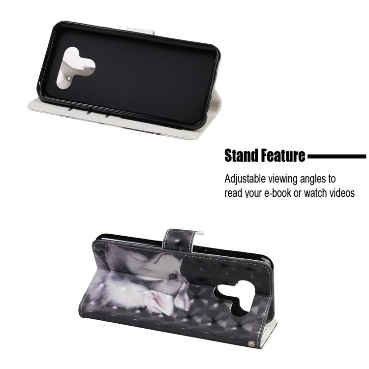 3D Printing Texture Leather Cell Phone Casing for LG K50 / Q60 - Fox-7