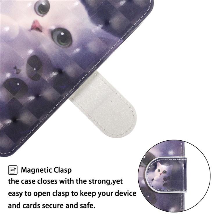 3D Printing Texture Leather Cell Phone Casing for LG K50 / Q60 - Cat-6