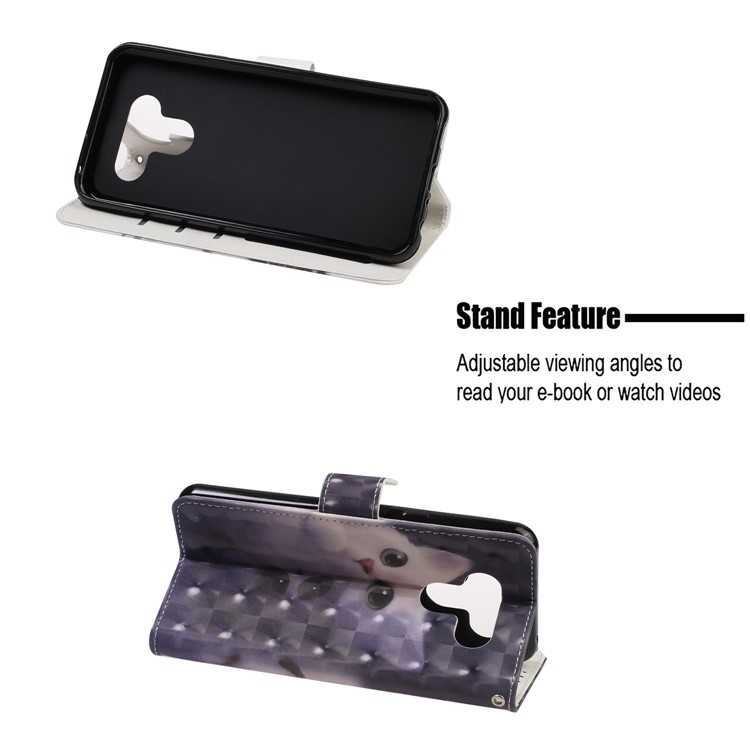 3D Printing Texture Leather Cell Phone Casing for LG K50 / Q60 - Cat-7