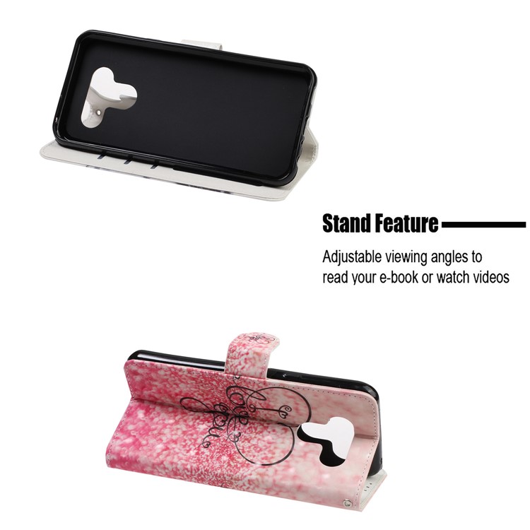 3D Printing Texture Leather Cell Phone Casing for LG K50 / Q60 - Love You-7
