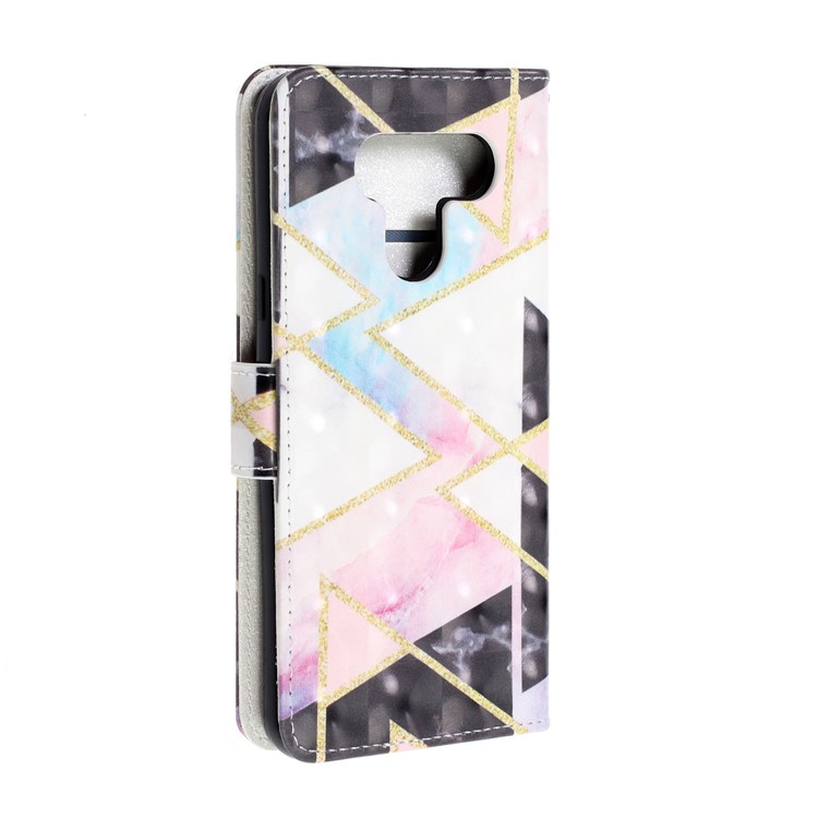 3D Printing Texture Leather Cell Phone Casing for LG K50 / Q60 - Geometric Pattern-4