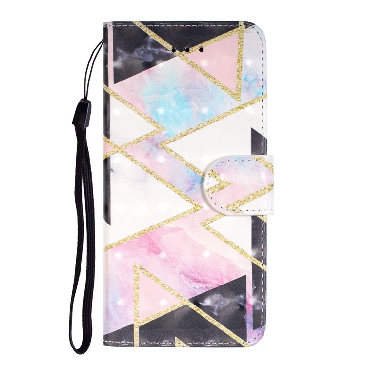 3D Printing Texture Leather Cell Phone Casing for LG K50 / Q60 - Geometric Pattern-5