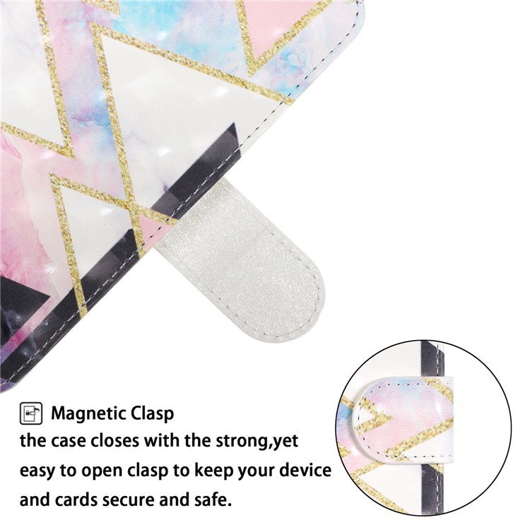 3D Printing Texture Leather Cell Phone Casing for LG K50 / Q60 - Geometric Pattern-6