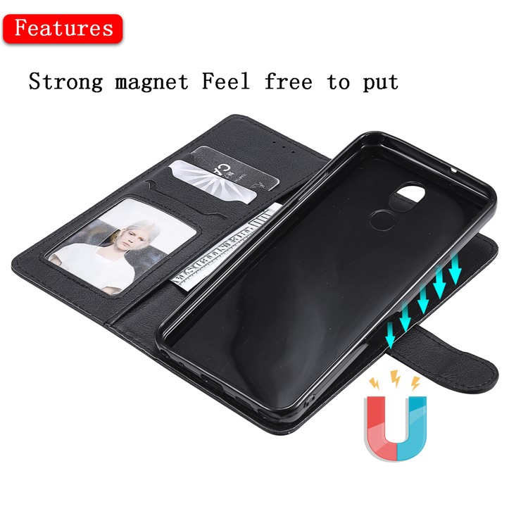 Estojo De Carteira De Couro 2-em-1 Destacável Magnético Para LG Stylo 5 - Preto-5
