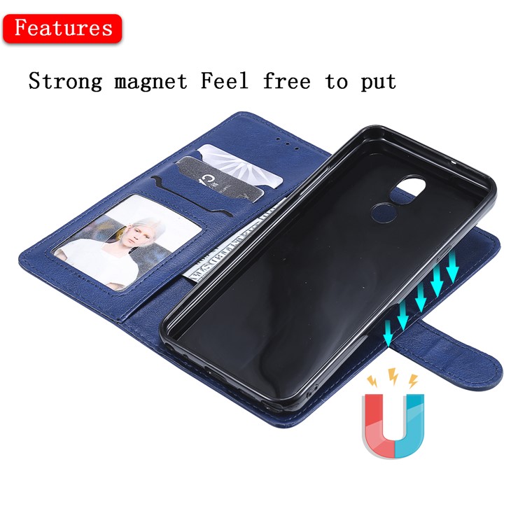 Magnetic Detachable 2-in-1 Leather Wallet Case for LG Stylo 5 - Blue-5