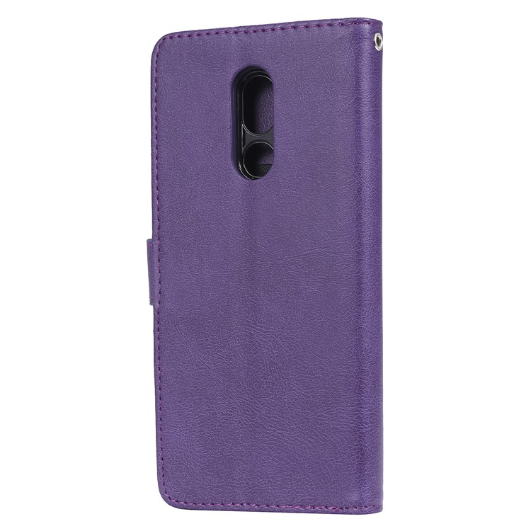 Magnetic Detachable 2-in-1 Leather Wallet Case for LG Stylo 5 - Purple-3