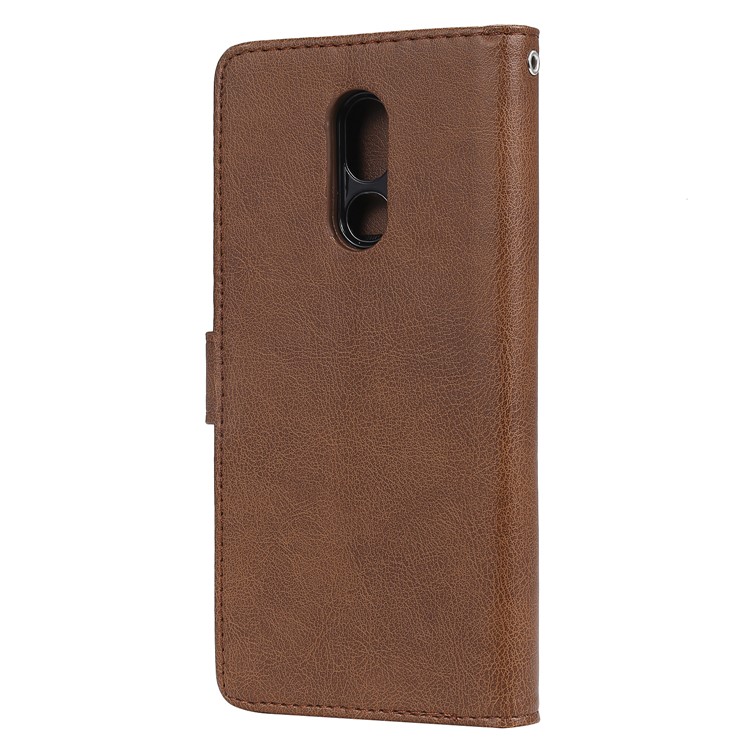 Magnetic Detachable 2-in-1 Leather Wallet Case for LG Stylo 5 - Brown-3