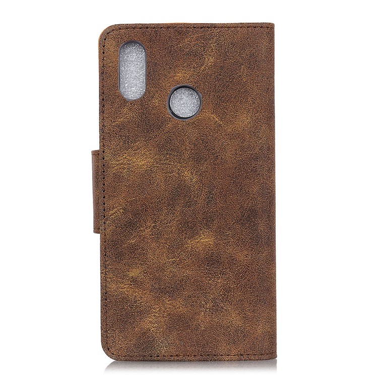 Vintage Style PU Leather Stand Wallet Phone Cover for LG W10 - Coffee-10
