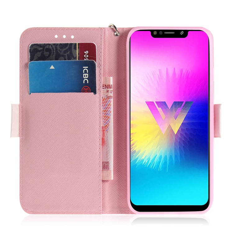 Light Spot Decor Pattern Printing Wallet Stand Flip Leather Case with Strap for LG W10 - High Heels-7