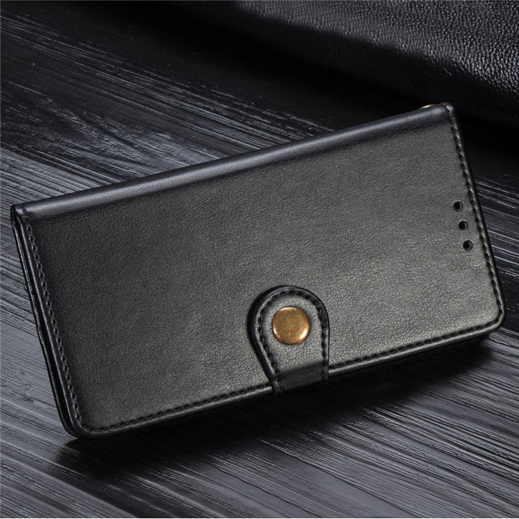 Magnetic Closure Leather Wallet Phone Case with Lanyard for LG K40 /LG K12+/LG K12 Plus - Black-8