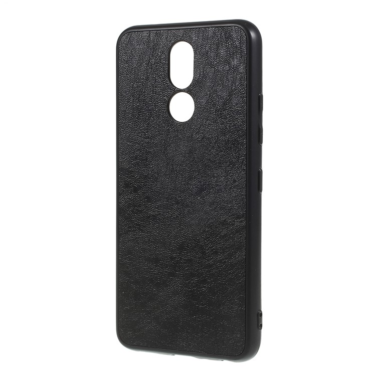 Crazy Horse Leather Coated PC + TPU Back Case for LG K40 - Black-2