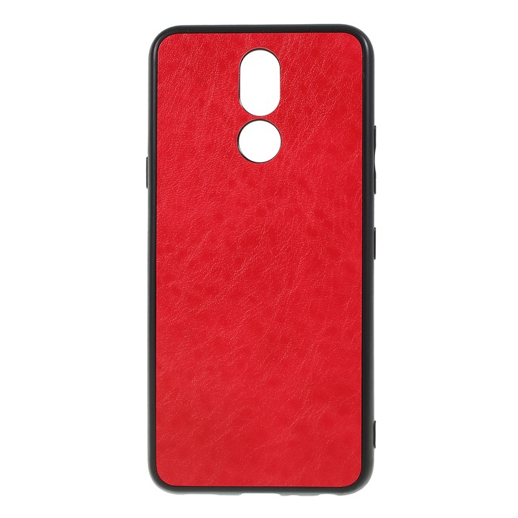 Crazy Horse Leather Coated PC + TPU Back Case for LG K40 - Red-1