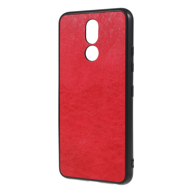 Crazy Horse Leather Coated PC + TPU Back Case for LG K40 - Red-2