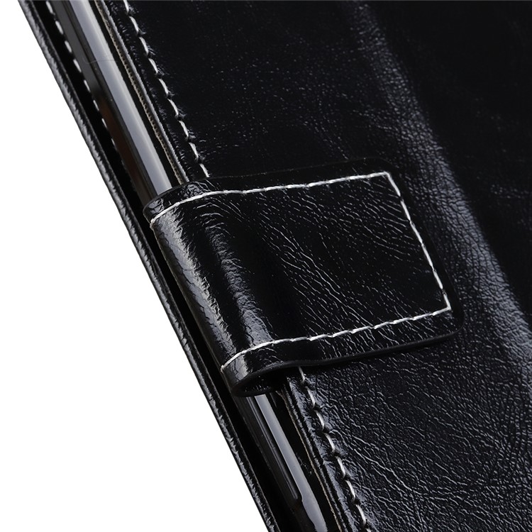 Crazy Horse Texture Wallet Stand Leather Phone Cover for LG W10 - Black-6