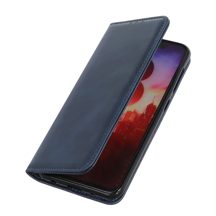 Embalagem Magnética Do Telefone Da Carteira Do Suporte Do Couro Do Plutônio Para O LG W10 - Azul-6