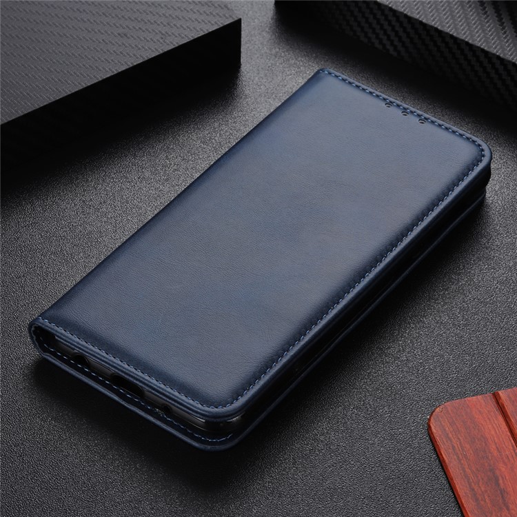 Embalagem Magnética Do Telefone Da Carteira Do Suporte Do Couro Do Plutônio Para O LG W10 - Azul-9