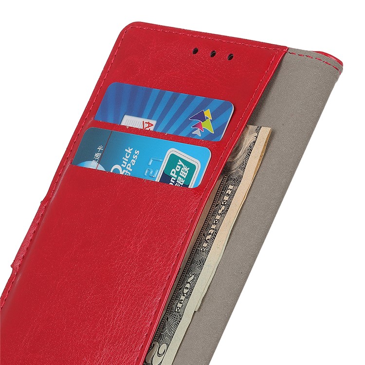 Custodia A Portafoglio In Pelle Custodia Per LG W10 - Rosso-9