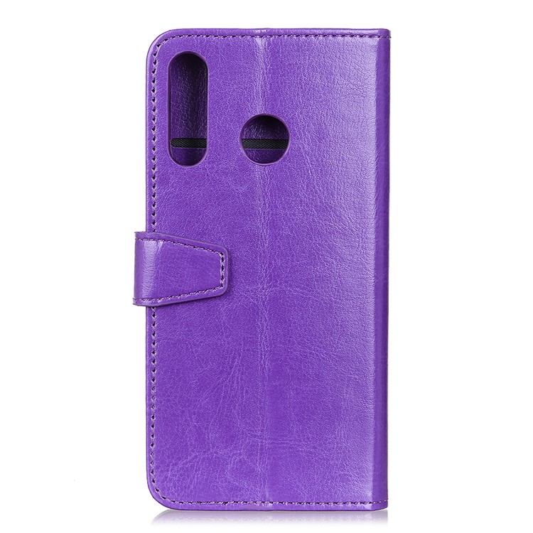 Leather Wallet Stand Shell Case for LG W10 - Purple-10