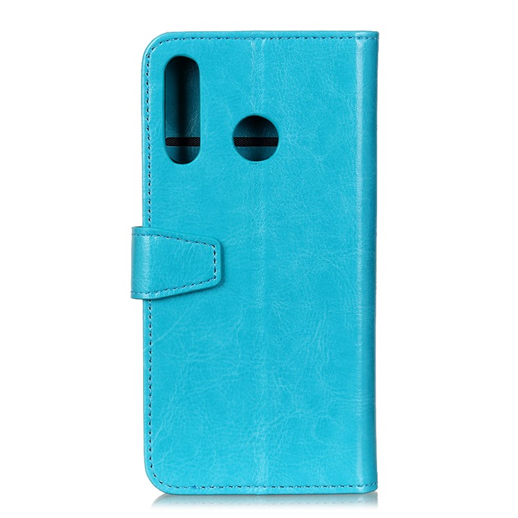 Leather Wallet Stand Shell Case for LG W10 - Blue-11