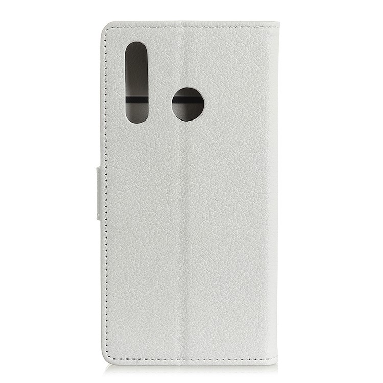 Litchi Texture Wallet Stand Flip Leather Phone Cover for LG W10 - White-11