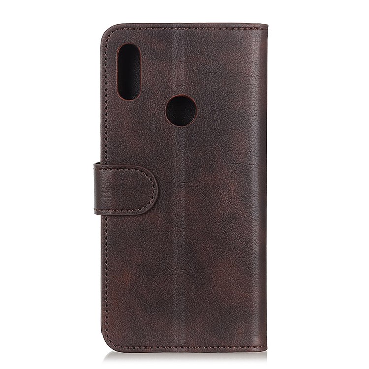 Wallet Stand Leather Phone Cover Case for LG W10 - Coffee-3