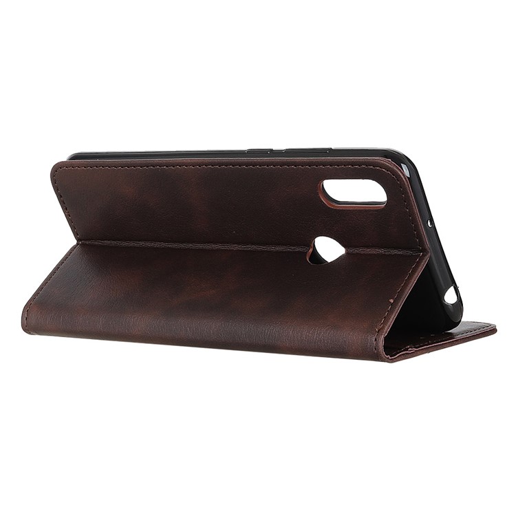 Wallet Stand Leather Phone Cover Case for LG W10 - Coffee-4