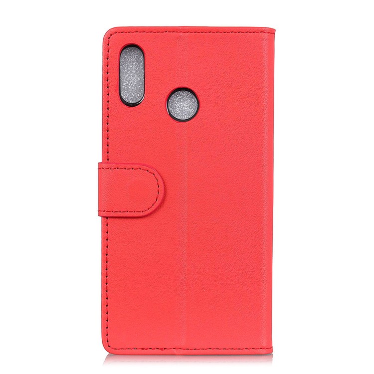 For LG W10 Magnetic PU Leather Stand Wallet Flip Casing - Red-1