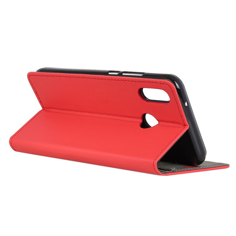For LG W10 Magnetic PU Leather Stand Wallet Flip Casing - Red-2