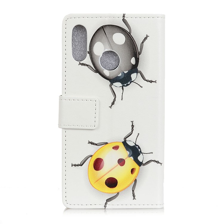Printing Style PU Leather Wallet Stand Phone Shell for LG W10 - Two Ladybirds-2