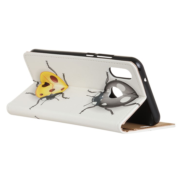 Printing Style PU Leather Wallet Stand Phone Shell for LG W10 - Two Ladybirds-3