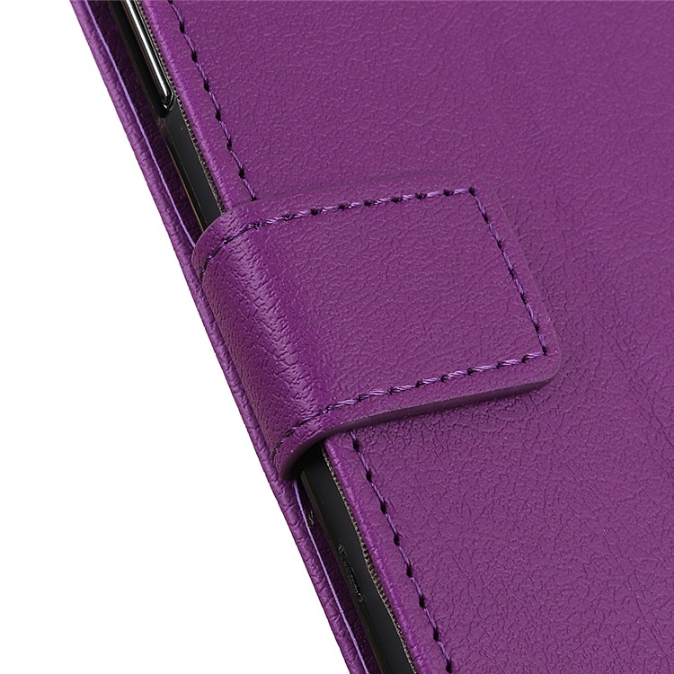 Wallet Stand Leather Flip Cell Phone Cover for LG W10 - Purple-6