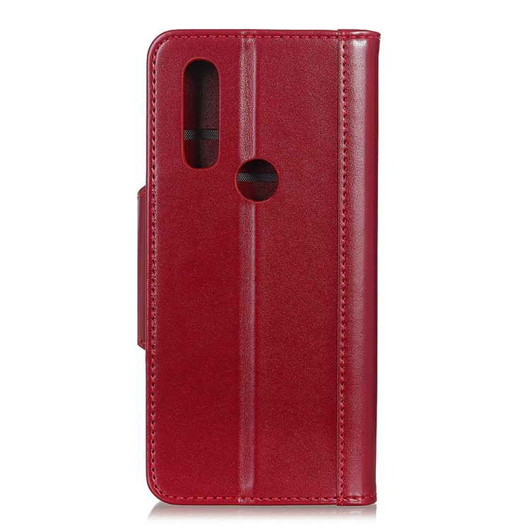 For LG W30 PU Leather Case Wallet Stand Double-sided Magnetic Strap - Red-3